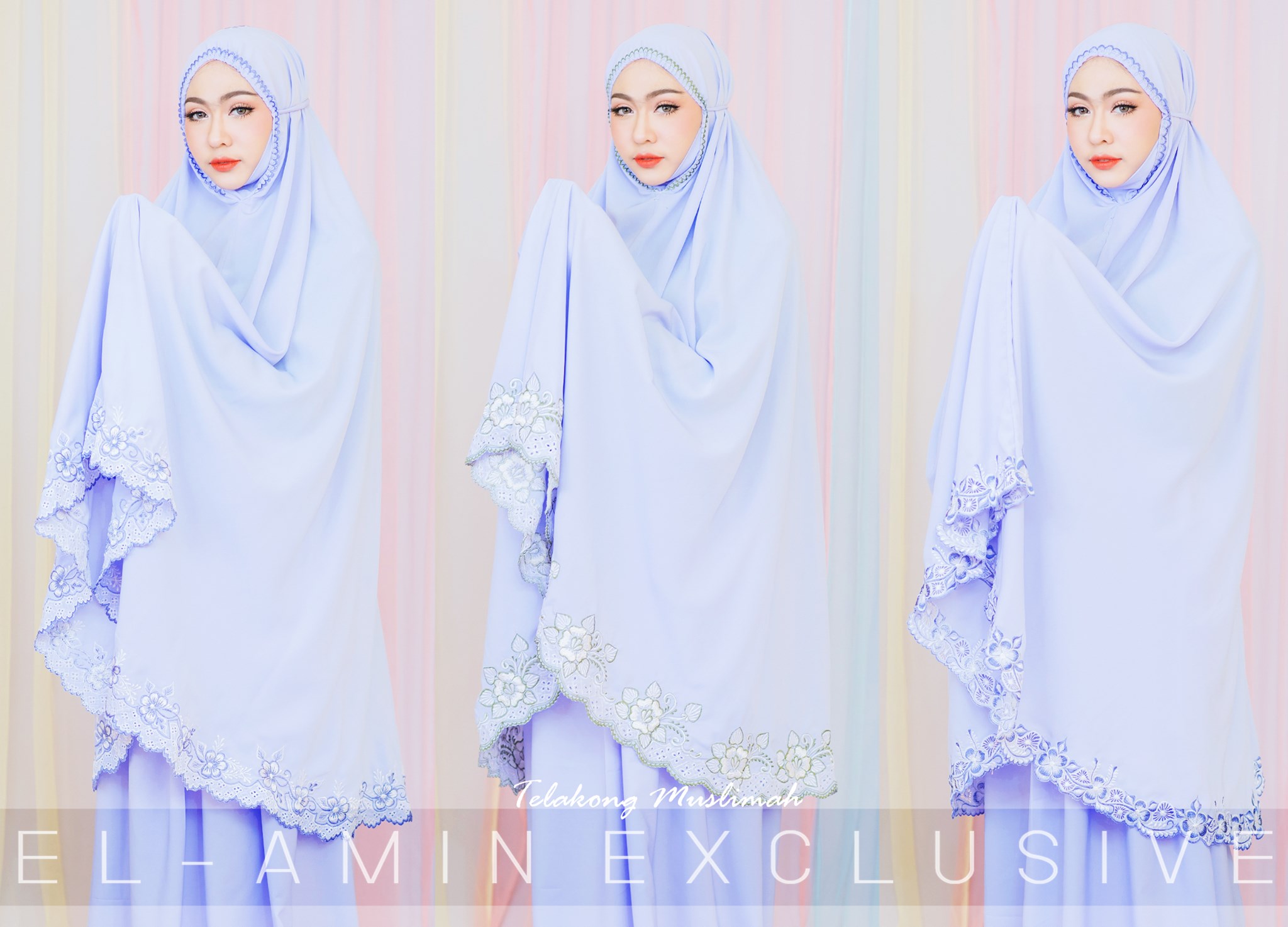 Telakong Muslimah ผ้าละหมาด ปักดอกลายฉลุ