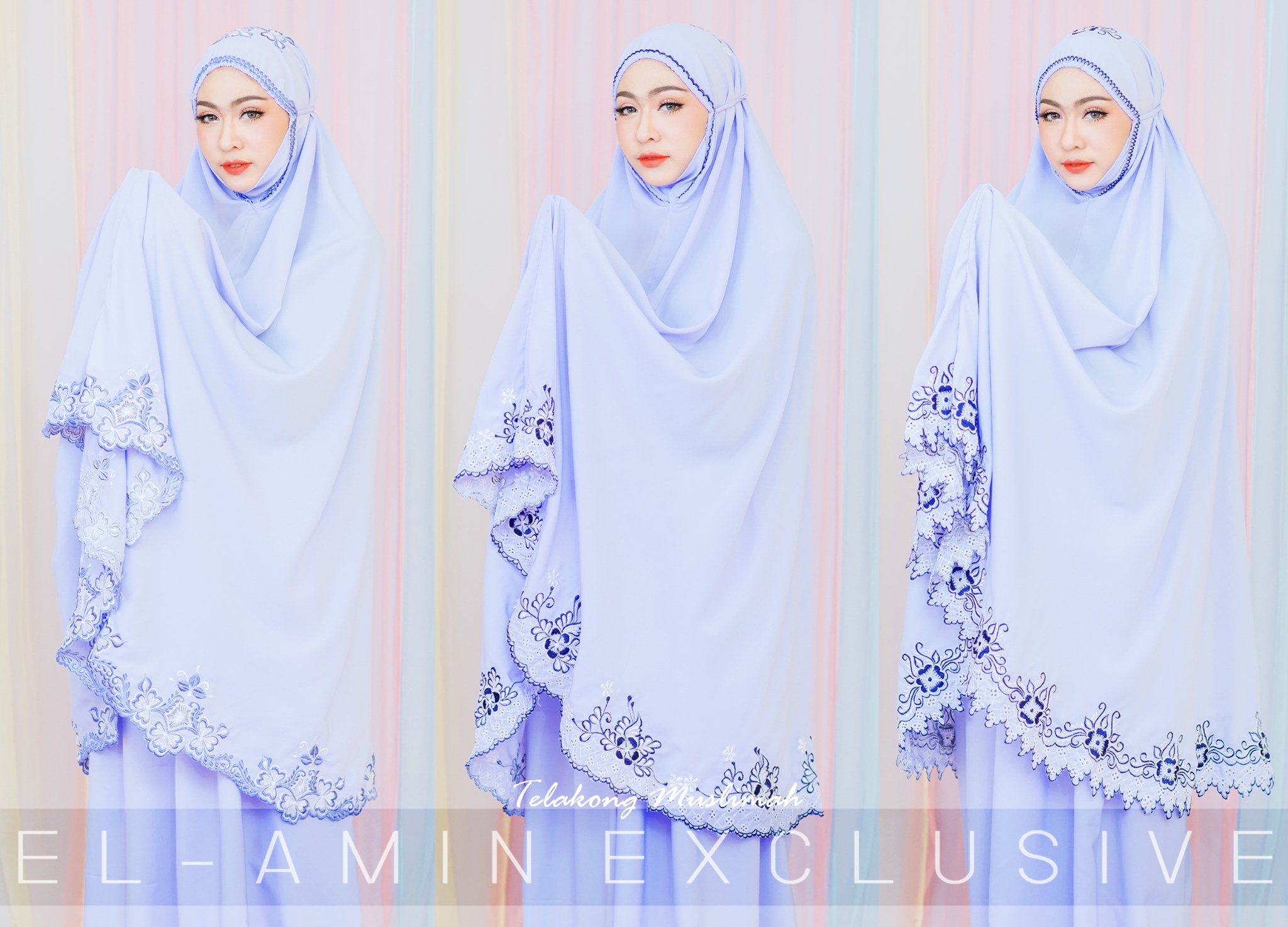 Telakong Muslimah ผ้าละหมาด ปักดอกลายฉลุ