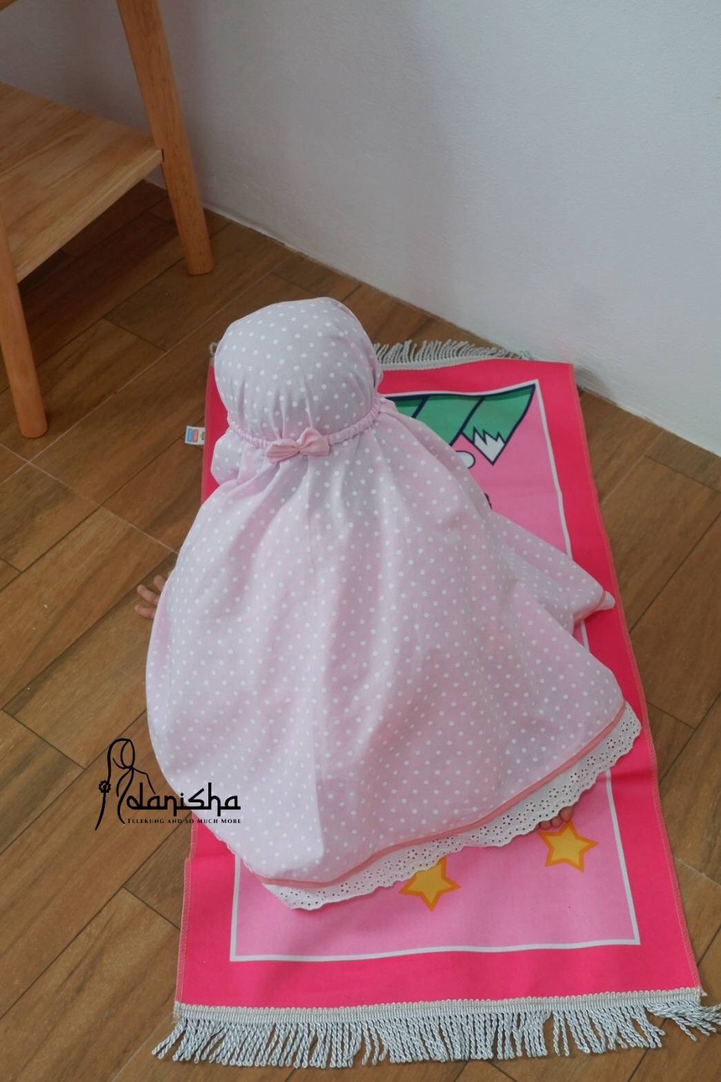 ผ้าปูละหมาดสำหรับเด็กอิสลาม พรมละหมาดเด็ก3D ขนาด 45x70cm