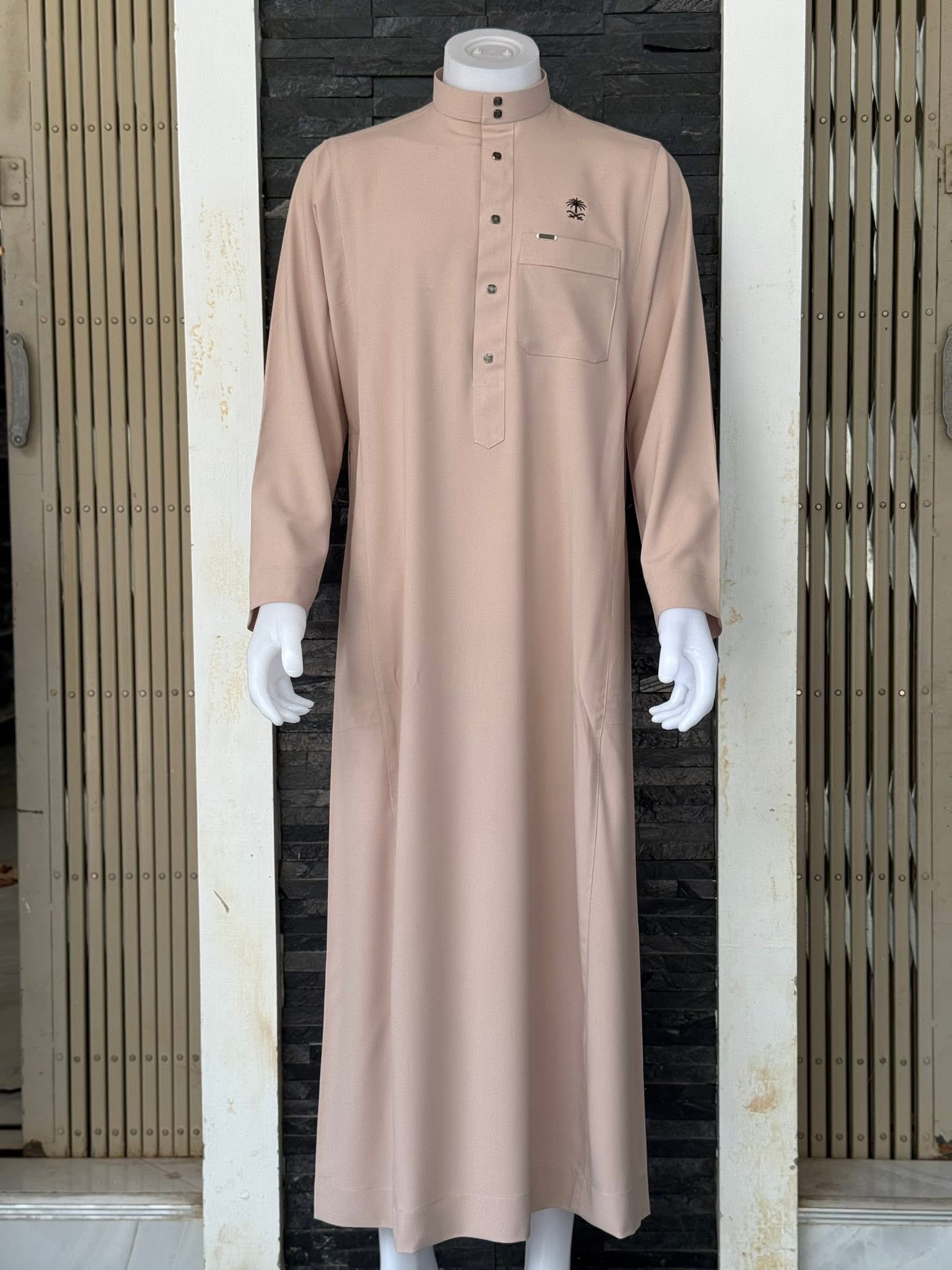 โต๊ปชาย เสื้อมุสลิมชาย เนื้อผ้าโรสกิลพร้อมส่ง มีไซส์ S M L XL