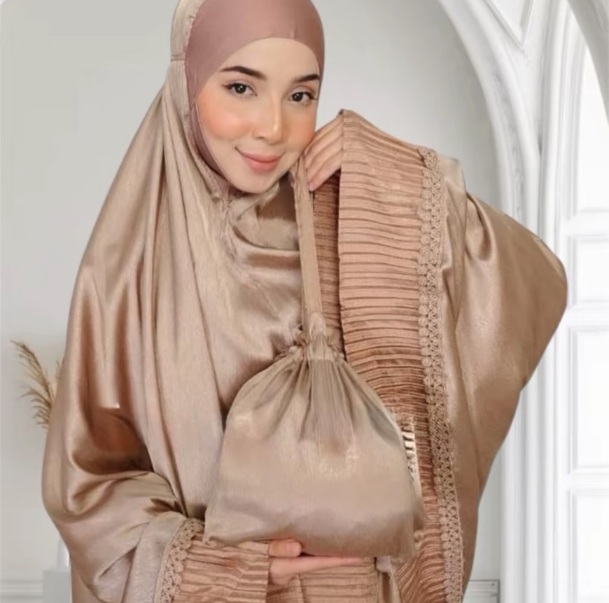 ชุดใส่ละหมาด ชุดละหมาด ตะละกง(talakong) ผ้าละหมาด telekung ชุดละหมาดผู้ใหญ่