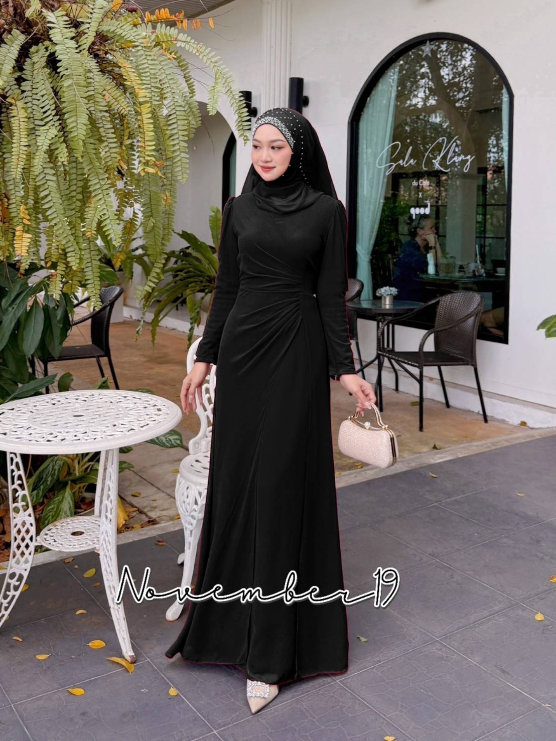 Dress ชุดเดรสรุ่นจินนี่ชีฟอง เดรสมุสลิม ชุดอิสลามหญิง เดรสผ้าชีฟอง เดรสสวยๆใส่ออกงาน ใส่รายอ ใส่นิกะห์ เดรสพร้อมส่ง