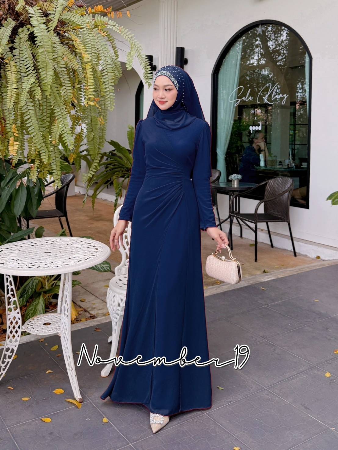 Dress ชุดเดรสรุ่นจินนี่ชีฟอง เดรสมุสลิม ชุดอิสลามหญิง เดรสผ้าชีฟอง เดรสสวยๆใส่ออกงาน ใส่รายอ ใส่นิกะห์ เดรสพร้อมส่ง