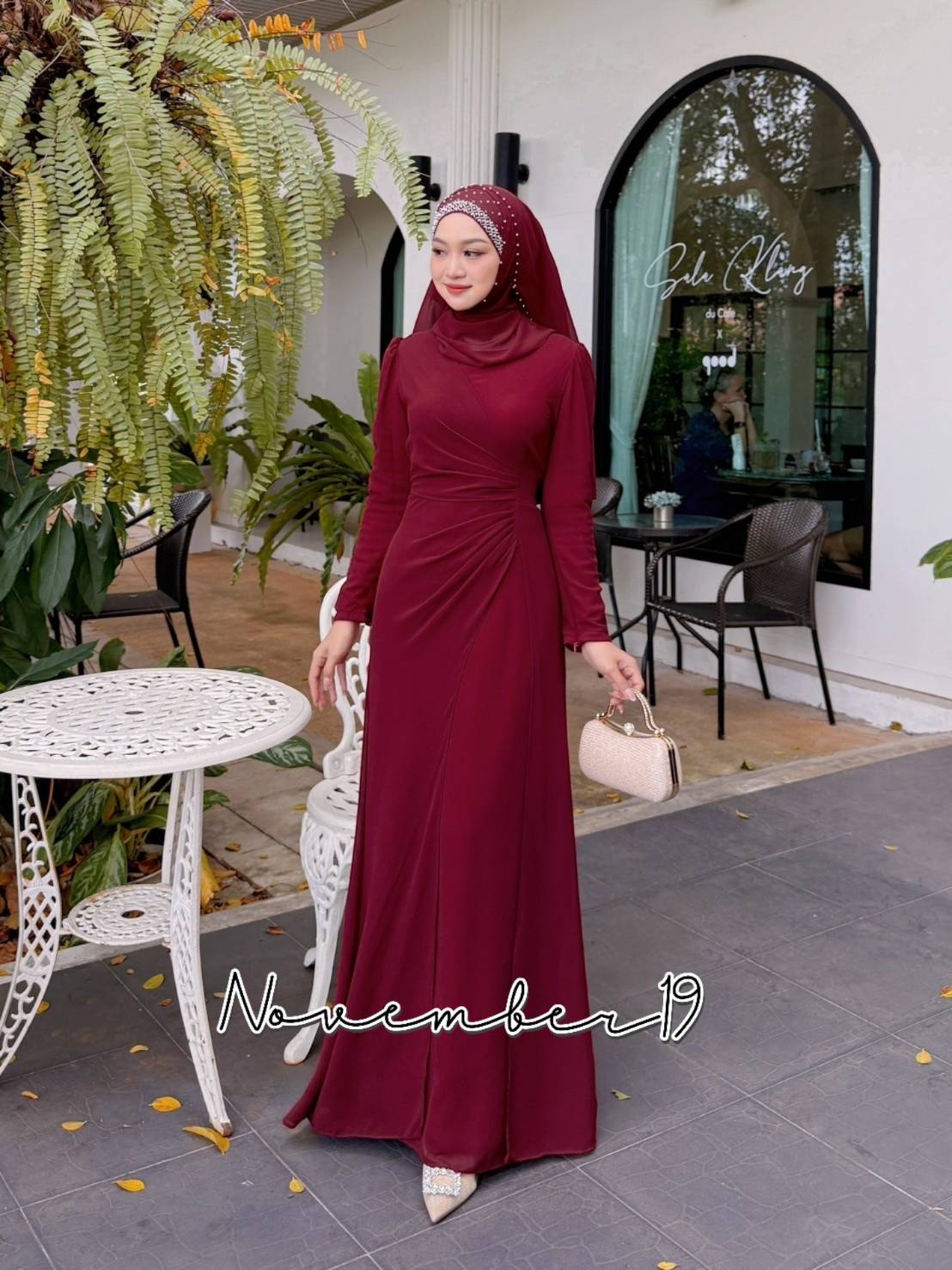 Dress ชุดเดรสรุ่นจินนี่ชีฟอง เดรสมุสลิม ชุดอิสลามหญิง เดรสผ้าชีฟอง เดรสสวยๆใส่ออกงาน ใส่รายอ ใส่นิกะห์ เดรสพร้อมส่ง