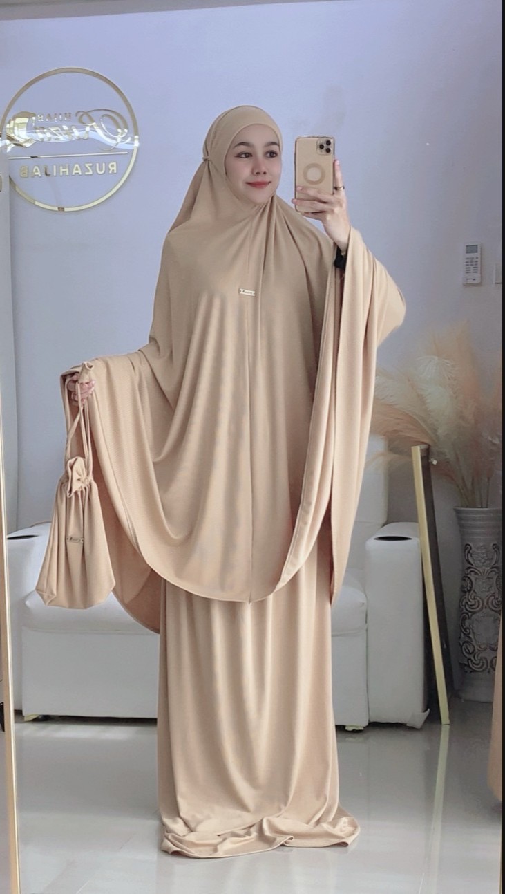 Talakong ตะละกงพกพา ชุดละหมาดนำเข้าราคาถูก ผ้าละหมาดพร้อมส่ง รุ่นTELEKUNG DHALIA