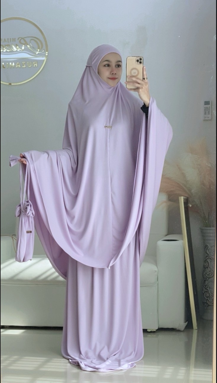 Talakong ตะละกงพกพา ชุดละหมาดนำเข้าราคาถูก ผ้าละหมาดพร้อมส่ง รุ่นTELEKUNG DHALIA