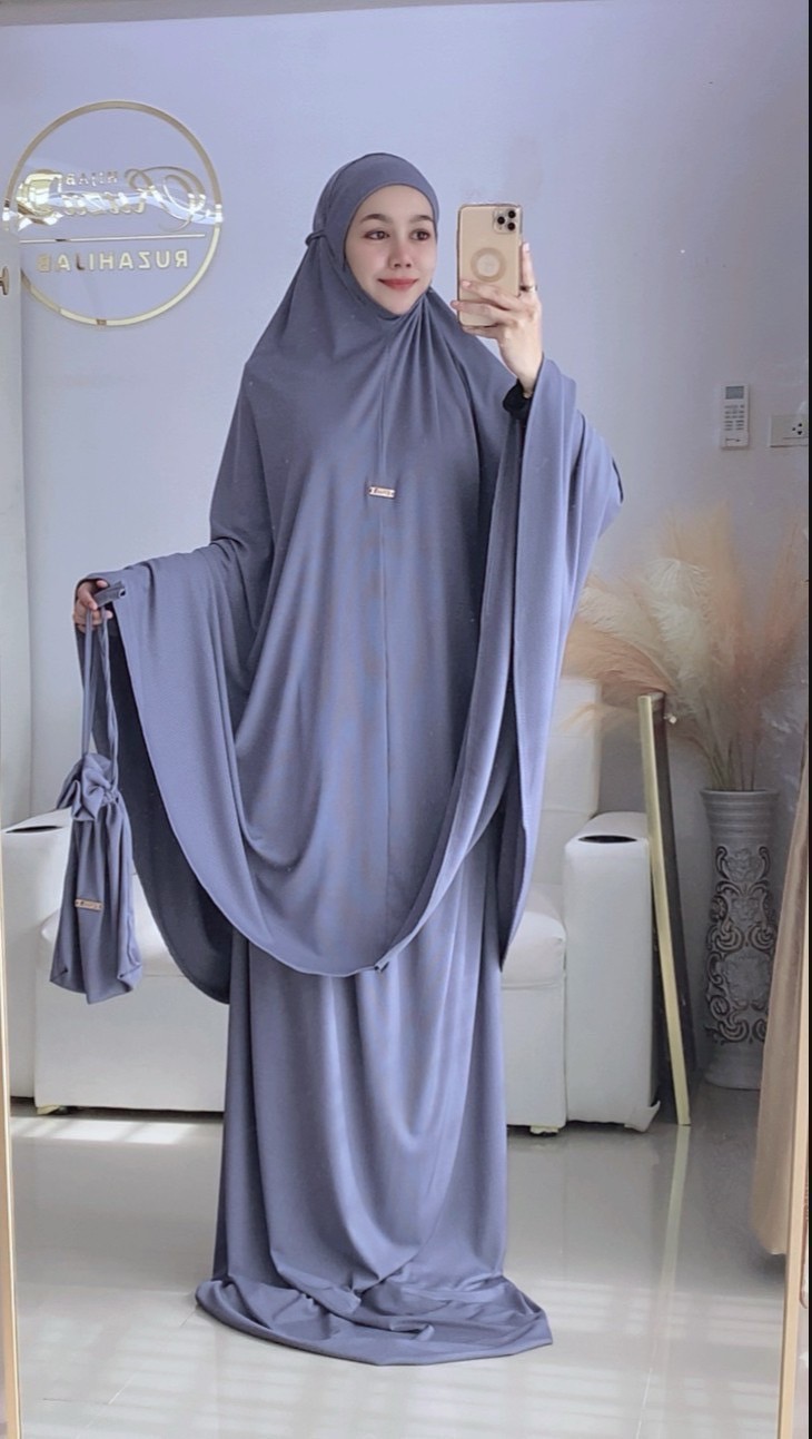 Talakong ตะละกงพกพา ชุดละหมาดนำเข้าราคาถูก ผ้าละหมาดพร้อมส่ง รุ่นTELEKUNG DHALIA