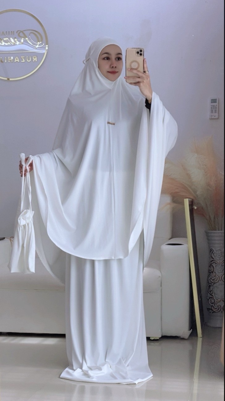 Talakong ตะละกงพกพา ชุดละหมาดนำเข้าราคาถูก ผ้าละหมาดพร้อมส่ง รุ่นTELEKUNG DHALIA