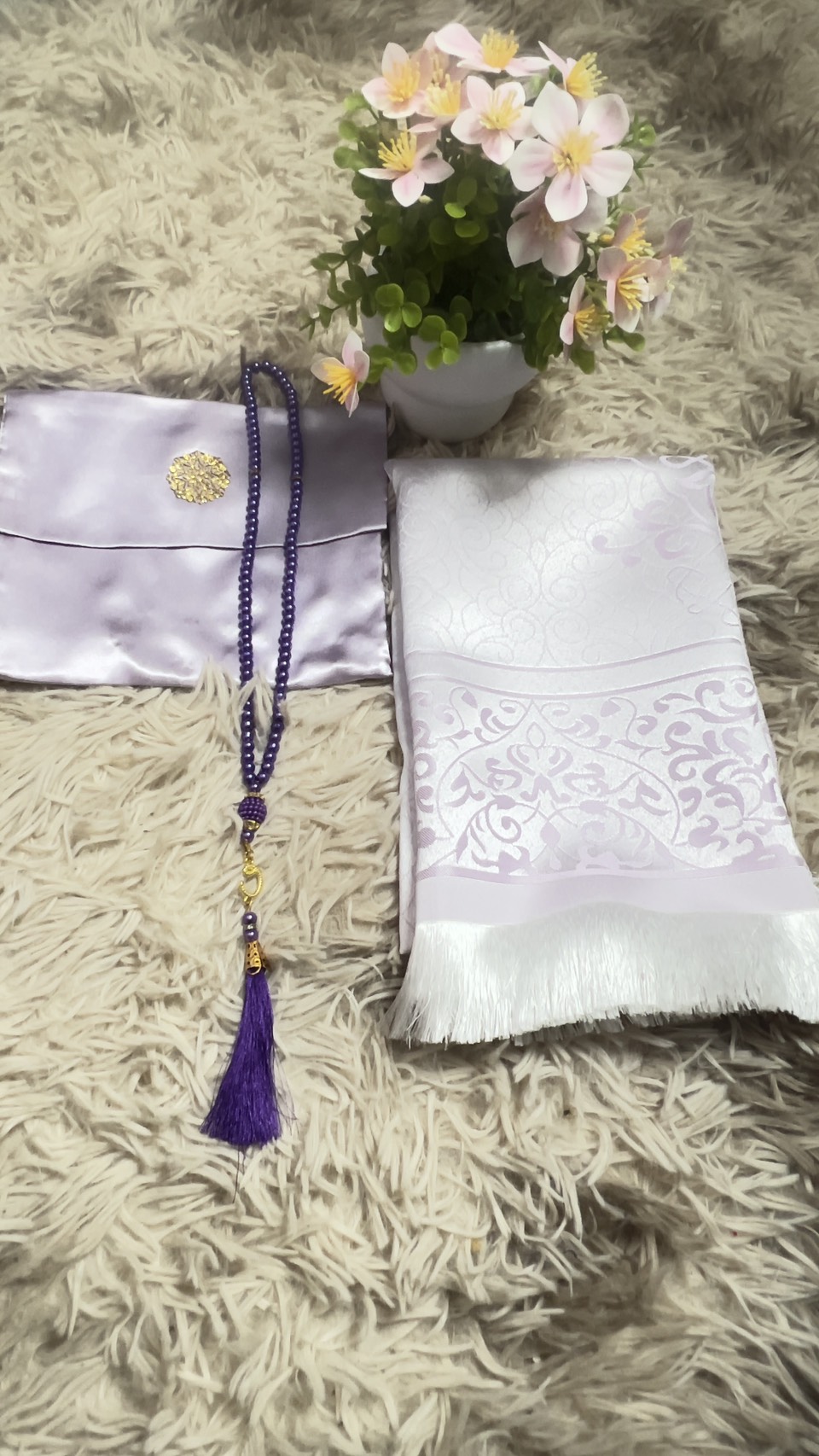 ซื้อ1 ได้ 3 พรมปูละหมาด ผ้าละหมาดพกพา ขนาด70x110cmพร้อมส่ง  มีกระเป๋าสำหรับพกพาและตัสเปี๊ยะ