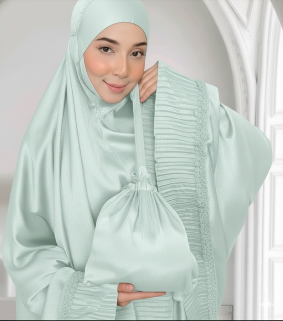 ชุดใส่ละหมาด ชุดละหมาดพกพา ตะละกง(talakong) ผ้าละหมาด telekungtravel ชุดละหมาดผู้ใหญ่